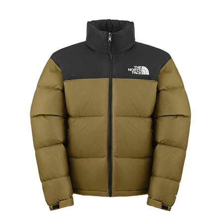 THE NORTH FACE ICON Nuptse 700 Fill 96 Grey Goose Down Warm Loose Comfortable Windproof Water-Repellent Zip Long Sleeve Down Jacket Men's Brown Yellow