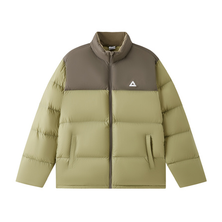 Peak Snow Master Ultra-Light Warm Lightweight 90% White Duck Down Thickened Puffer Fashion Short Stand Collar Warm Windproof Cold-Proof Couple Style Down Jacket Unisex Mustard Green