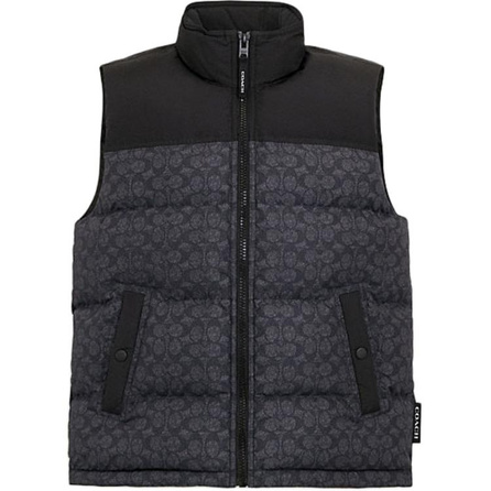 COACH FW24 Down Jacket Men's Charcoal Gray