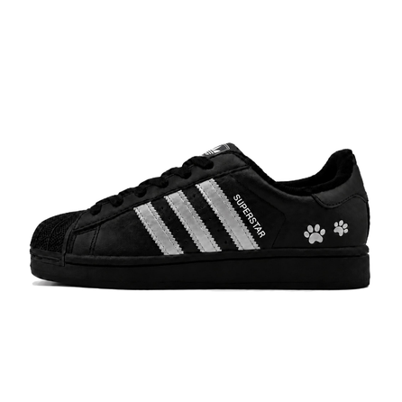 [Custom Sneakers] adidas originals Superstar 2 Classic Trendy Low-Top Skate Shoes Unisex Black Grey
