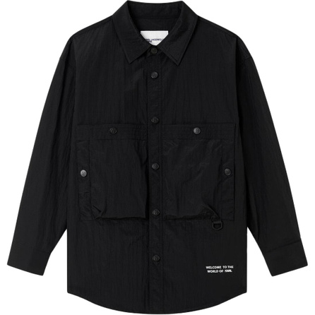 KARL LAGERFELD Trendy Outdoor Street Retro Collar Shirt Style Long Sleeve Jacket Coat Men's