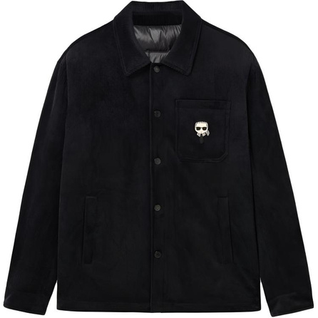 KARL LAGERFELD Outdoor Sport Commute Warm FW25 Corduroy Lapel Long Sleeve Down Jacket Men's