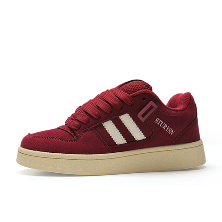 STUR YSN Wear-resistant And Lightweight Low-Top Skateboard Shoes Unisex Matte Burgundy