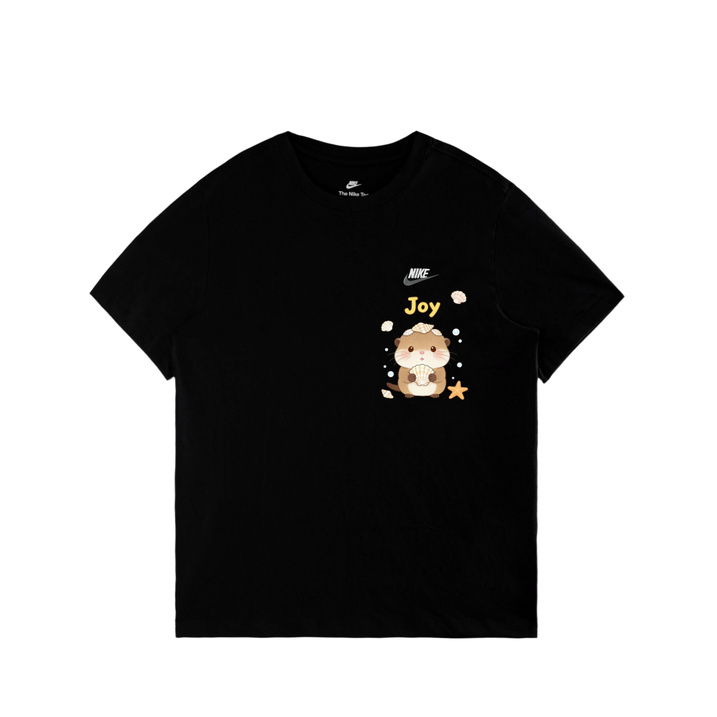 [Custom Apparel] Nike Sportswear Club Squirrel Soft Candy Cute Animal Print Sports Casual Round Neck Short Sleeve T-Shirt Unisex