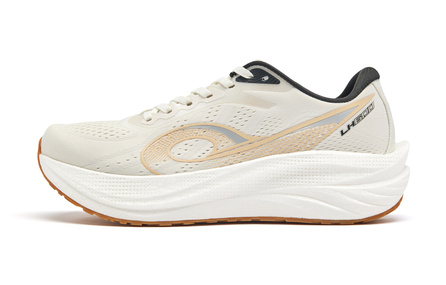 Jordan 'Ling Hang 600' Men's Champagne Full Rubber Thick Sole Cushioned Slip-Resistant Breathable Low-Top Casual Running Shoes Birch White Black