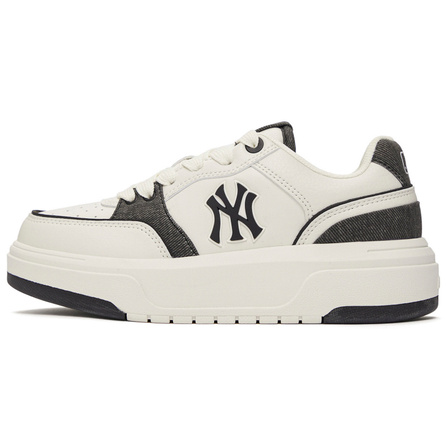 MLB Chunky Liner Trendy Comfortable Casual Slip-Resistant Wear-Resistant Low-Top Sneakers Unisex White Black