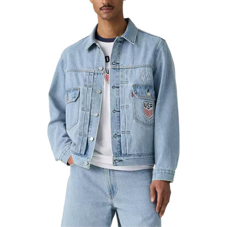 Levi's × World Cup USA SS26 American Retro Washed Embroidered Denim Jacket Unisex