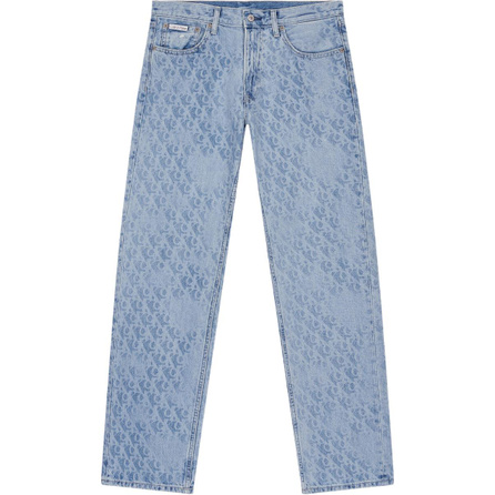 CALVIN KLEIN Jeans 90's Jeans Early Autumn Full Print Logo Comfortable Mid-Rise Straight Leg Jeans Men's
