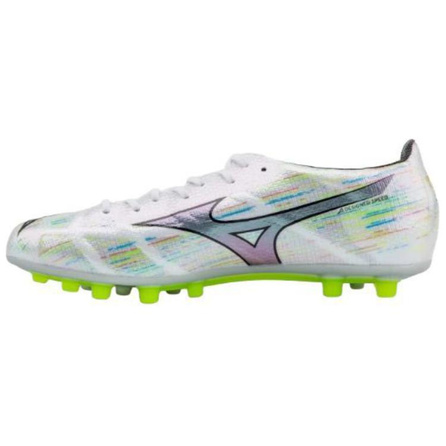 Mizuno alpha 2 Comfortable Versatile AG (Rubber Short Studs) FG (Rubber Long Studs) Kangaroo Leather Non-Slip Breathable Soccer Cleats Unisex Silver White Green