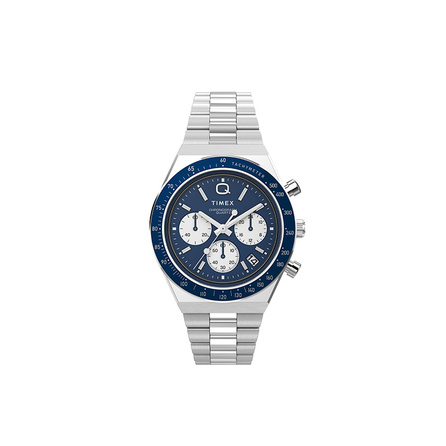 TIMEX Wristwatch Quartz Movement Stainless Steel Strap 40mm Blue Dial Men's Watch 50m Water Resistance