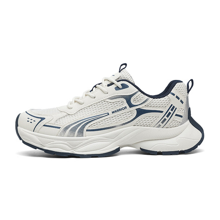 Warrior Retro Trendy Simple Fashion Premium Thick Sole Casual Sport Daily Commute Comfortable Feel Heightening Wear-Resistant Lightweight Breathable Low-Top Dad Shoes Men's