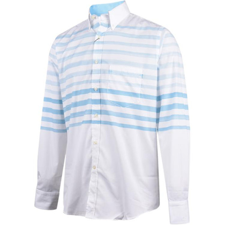 Paul & Shark Yachting Stripe Design Single-Breasted Long Sleeve Shirt Men's Blue White