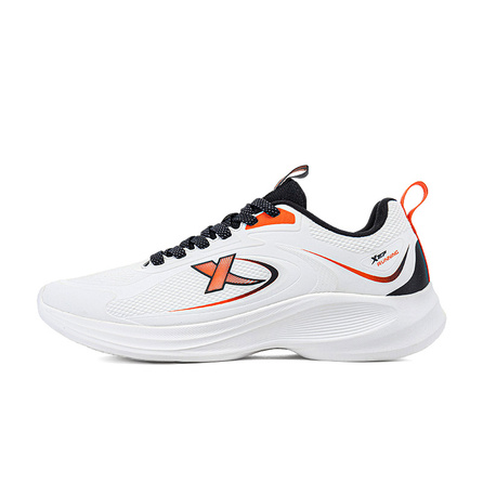 XTEP Shock-absorbing And Waterproof Low-Top Running Shoes Men's White Orange