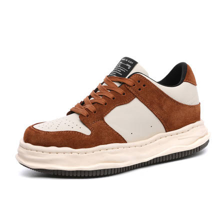 XJXY Casual Shoes Unisex Low-Top Brown
