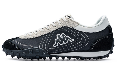 Kappa Omini.Echo Back-to-Back Echo Comfortable German Training Lightweight Sport Trendy Classic Cortez Running Shoes Cushioning Anti-Slip Wear-Resistant Rebound Low-Top Casual Shoes Unisex Black White