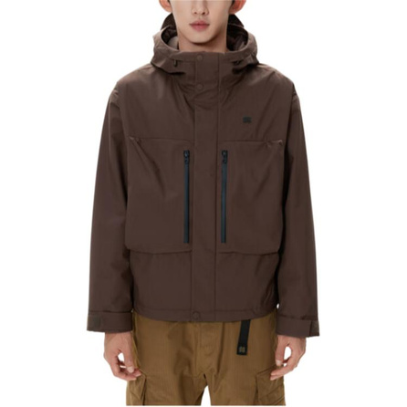 KOLON SPORT Solid Color Windproof Water-Resistant Hooded Long Sleeve Jacket Unisex