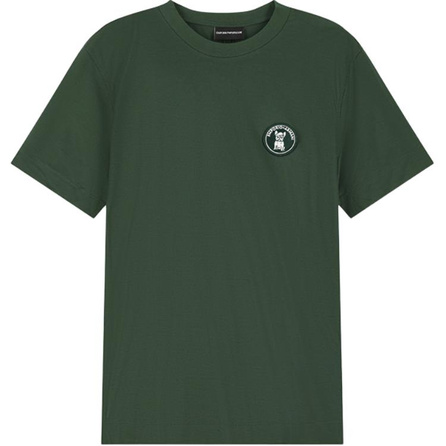EMPORIO ARMANI SS26 Lyocell Cotton Blend Pet Pattern Logo Round Neck Short Sleeve T-Shirt Men's