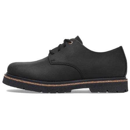 Birkenstock Leather Lace-Up Casual Shoes Black