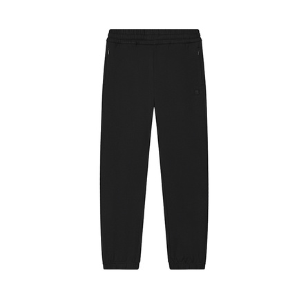 FILA MILANO Simple Versatile Embroidery Knit Sweatpants Men's True Black