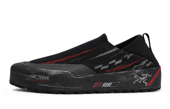 [Custom Sneakers] Arcteryx KRAGG 811 Made Red Pattern Racing Logo Color-Block Cyber Functional Street Personalized Comfortable Low-Top Casual Shoes Men's Black Red