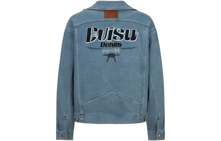 EVISU Denim Jackets Men Denim Blue