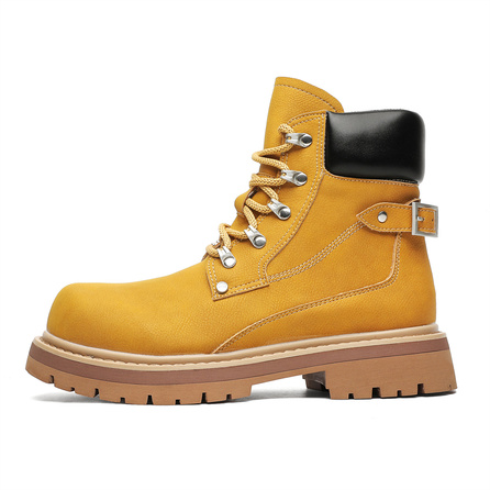 Chilan British Style Retro Casual Big Head Motorcycle Boots Martin Boots Men's