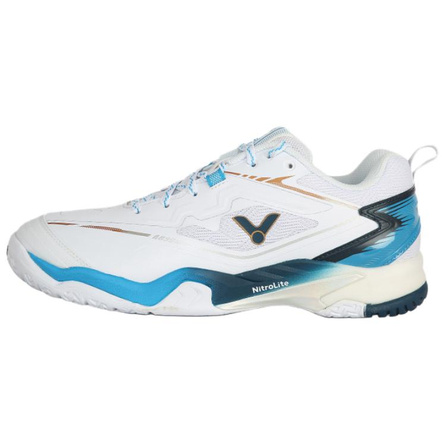 VICTOR Comfortable Versatile Classic Wear-Resistant Lightweight Low-Top Badminton Shoes Men's White Blue