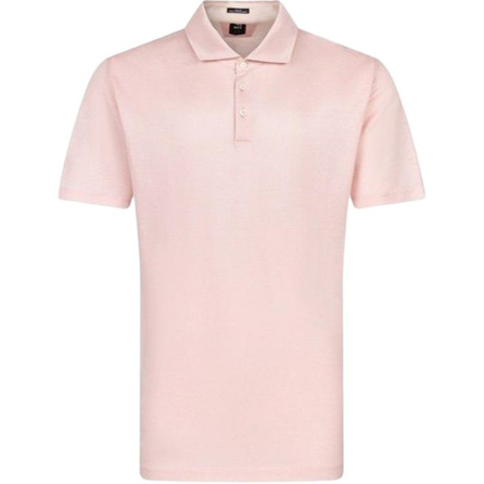 HUGO BOSS Men's Logo Button Slim Fit Short Sleeve Polo Shirt Pink