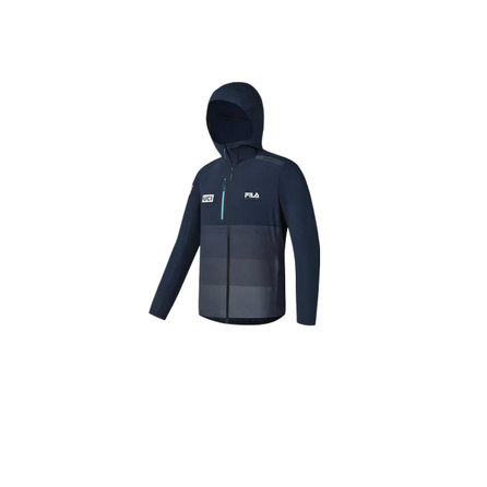 FILA CYCLING Solid Color Comfortable Fashion Lightweight Versatile Jacket Coat Men's Jewel Dark Blue-DB