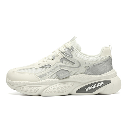 Warrior 2025 Summer Trendy Fashion Versatile Color-Block Dopamine Colorway Mesh Comfortable Breathable Lightweight Non-Stuffy Platform Height-Increasing Wear-Resistant Soft Outsole Cushioned Bounce Anti-Impact Casual Shoes Men's