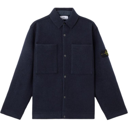 STONE ISLAND Solid Color Single-Breasted Loose Long Sleeve Shirt Men's