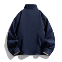 Dickies American Retro Washed Workwear Stand Collar Top Classic Horseshoe Brand Logo Urban Techwear Fashion Versatile Street Trendy Genderless Commute Windproof Comfortable Casual High Street Jacket Unisex Темно-синий