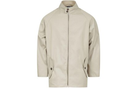 Maison Margiela Zipper Stand Collar Loose Long Sleeve Jacket Coat Men's Sand Beige