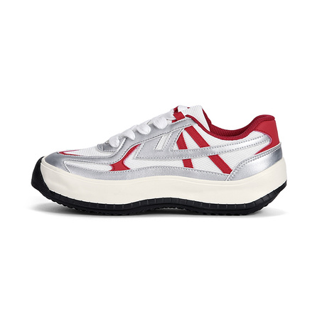 Warrior Unisex 'Celestial Retro Galaxy' Urban Sport Casual Shoes Silver/White/Red