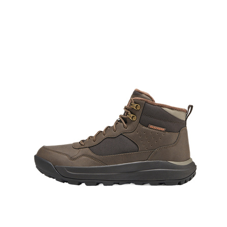 Skechers STREET WEAR Fabric Patch Fleece-Lined Short Snow Boots Men's