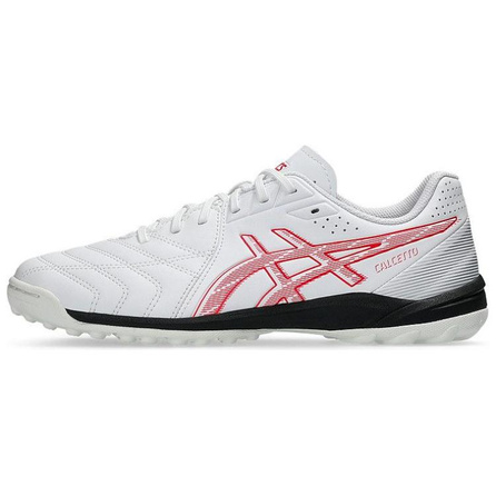 Asics Calcetto TF Rubber Broken Studs Anti-Slip Wear-Resistant Soccer Shoes Unisex White Loose Fit
