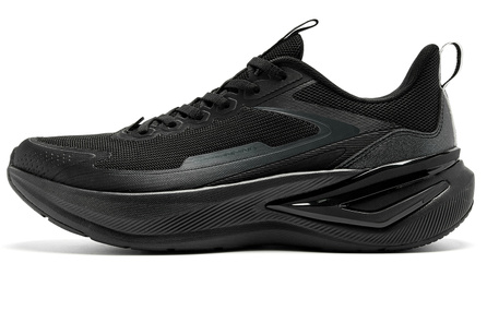 QIAODAN Yunqi Sports Daily Commute Jogging Fabric Cushioned Rebound Wear-Resistant Lightweight Breathable Anti-Slip Low-Top Xiu-Light Speed Tech Casual Running Shoes Men's Black