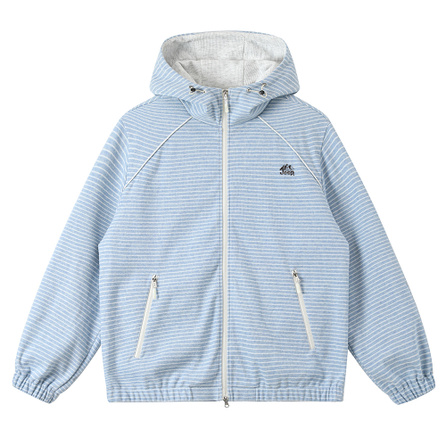 Jeep Retro Pinstripe Hooded Old Money Style Simple Top Knit Sweatshirt Cardigan Commute Outing Campus Shopping Jogging Breathable Skin-Friendly Relaxed Casual Jacket High Street Trend Outdoor Sports Jacket Unisex
