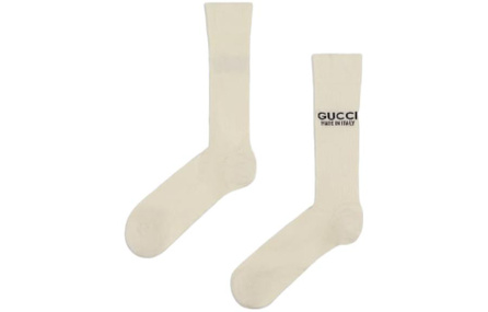 GUCCI FW23 Knee High Socks Men's 1 Pack Beige