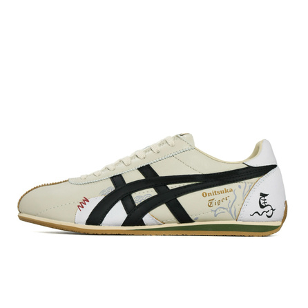 Custom Sneakers Onitsuka Tiger Runspark Minimalist Comfort Versatile Year of the Horse Wear-Resistant Breathable Low-Top Rubber Casual Training Running Shoes Unisex Beige White