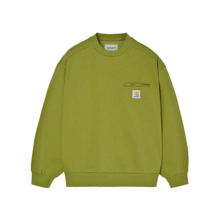 Carhartt WIP FW26 Classic Square Label Embroidered Oversized Detroit Crewneck Long Sleeve Sweatshirt Men's
