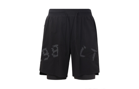 lululemon License to Train Series Letter Print Sports Casual Shorts Men's Black