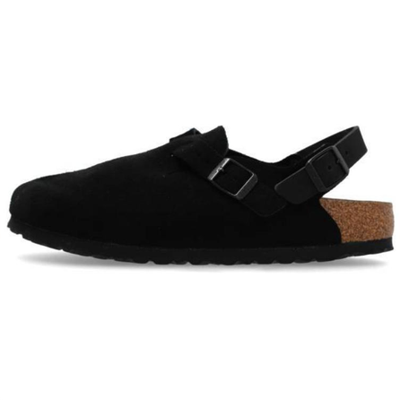 Birkenstock Versatile Trendy Comfortable Side Buckle Anti-Slip Toe-Cover Sandals Unisex Black