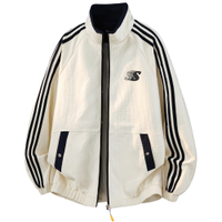 SESAME STREET High Street Versatile Casual Minimalist American Retro Fashion Comfortable Striped Patchwork Colorblock Genderless Classic Commute Daily Jacket Men's Абрикос