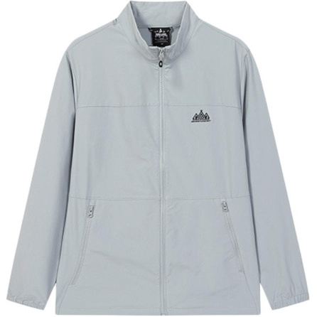 361° Solid Color Zipper Stand Collar Versatile Casual Simple Trench Coat Men's