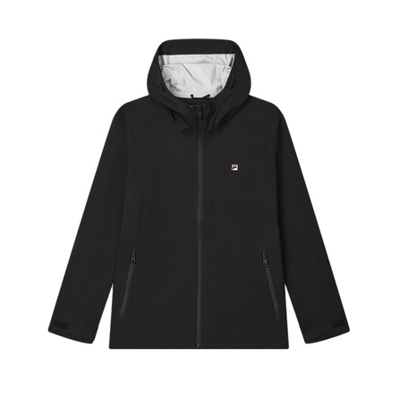 FILA HERITAGE Fashion Casual Woven Hooded Loose-Fit Long Sleeve Jacket Coat Men's Jet Black