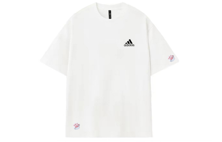 Custom ApparelAdidas MUST HAVES Cute Embroidery Cat Paw Simple Sports Comfortable Casual Classic Short Sleeve T-Shirt Unisex