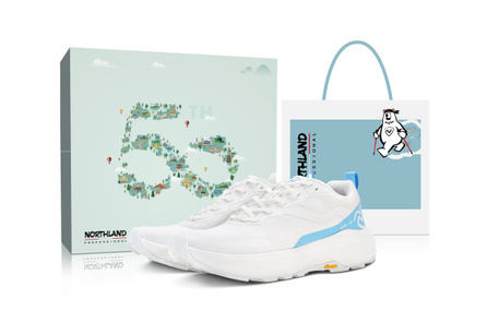NORTHLAND PROFESSIONAL Slip-Resistant Breathable Lightweight Low-Top Casual Shoes Unisex Star White