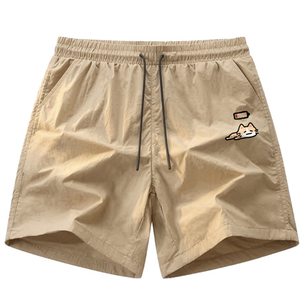 MINISO Ice Silk Cool-Feel Breathable Skin-Friendly Soft Comfortable Lightweight Moisture-Wicking Elastic Height-Enhancing Slimming Five-Quarter Pants Functional Style Niche Premium Genderless Mountain Style Camping Hiking Cycling Commute Casual Shorts Uni