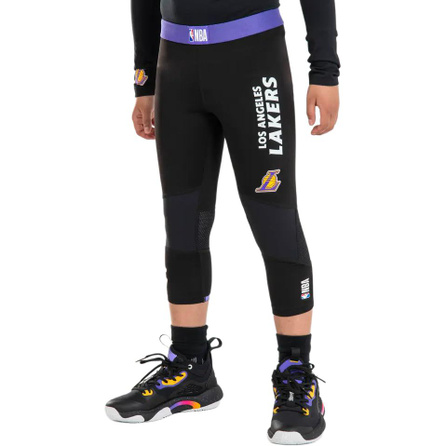 DECATHLON Pants 500 Warm Comfort Moisture-Wicking Black/Lilac Children's